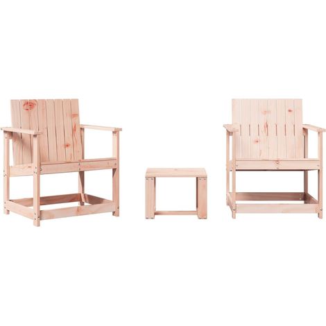 Salon de jardin 3 pcs Mobilier de jardin bois massif douglas (1/5)
