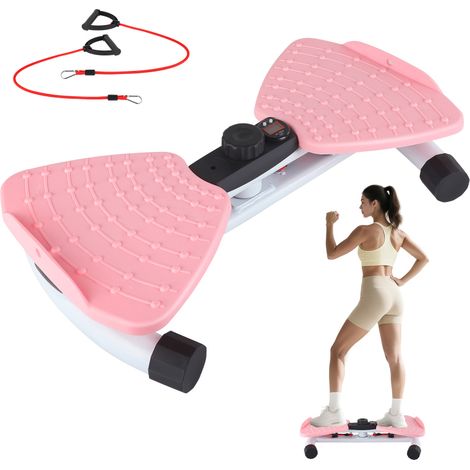 Disque de torsion pour la taille avec bande de résistance et compteur, plateau de torsion antidérapant, appareil de musculation du tronc, équipement de fitness à domicile pour femme, aide à la perte d (1/5)