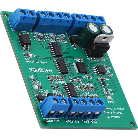 Module analogique-numérique RS485 8 canaux, convertisseur ADC/DAC, carte d'E/S N4DBA06, alimentation 12 V CC (1/5)
