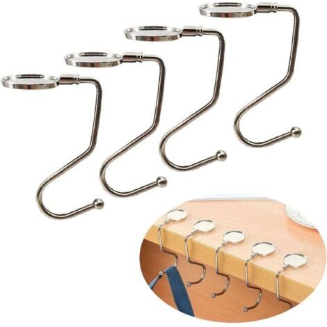 4er-Set Handtaschen-Aufbewahrungshaken für den Tisch, rutschfester Handtaschenhalter, Taschenhaken, Handtaschenständer aus Metall für Handtaschen, Schmuck, Halsketten (1/5)