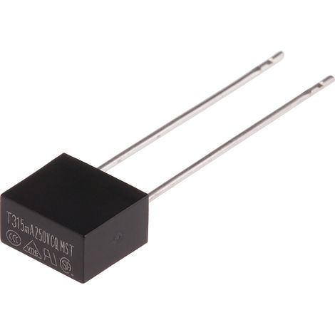 Fusible non réarmable filaire RS PRO, Sortie Radiale, 315mA, type T 250V