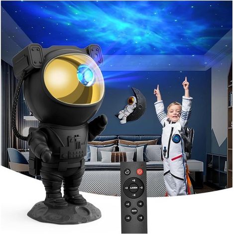 Projecteur ciel étoilé - Veilleuse enfant - Lampe ciel étoilé - Lampe décorative pour chambre - Projecteur pour enfant - Lampe projecteur réglable - 12 x 11,3 x 22,8 cm Noir (1/5)