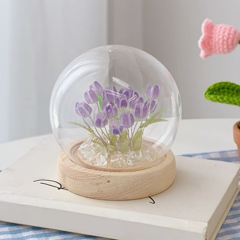 Tulpenförmige LED-Nachttischlampe, künstliche, blumenförmige Nachttischlampe (moderner Stil). (1/5)