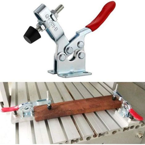 Pince A Bascule - Inclinaison Horizontale - Dégagement Rapide - Pour Fixation Sur Table Ou Etabli - Lot De 4 (1/4)