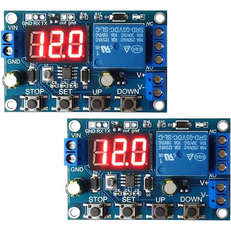 Lot de 2 modules de contrôle de charge de batterie CC 6-40 V avec interrupteur basse tension programmable pour moniteur de batterie 18650 avec arrêt avec écran. (1/5)