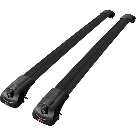 Compatible avec Skoda Yeti (5L) 2009-2017 ACE-1 Modèle Barres de Toit Railing Porte-Bagages de Voiture Aluminium Noir 2 Barres (1/5)
