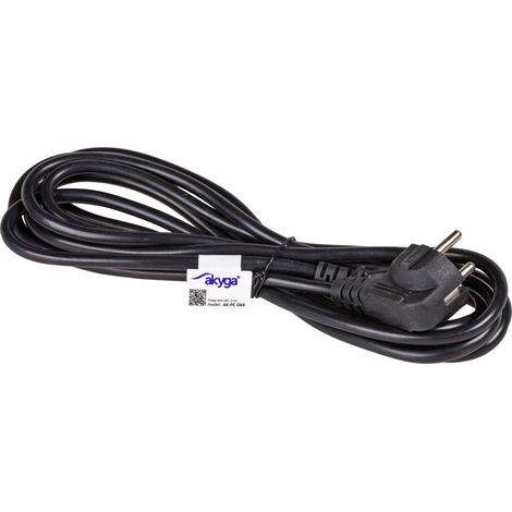 Cable de alimentación de 3 pines para monitor de impresora Akyga AK-PC-06A IEC C13 - CEE 7/7 3m (1/4)