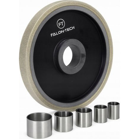 Muela abrasiva de diamante de 150×32×25 mm con reducciones Falon-Tech.