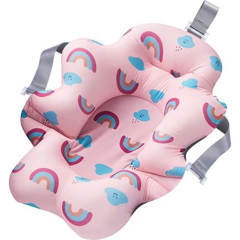 Babybadewannenkissen, Babysitz-Matratzenverkleinerer, Rutschfestes Kissen für die Babybadewanne, Verstellbar, Leichtes Badekissen für Neugeborene
