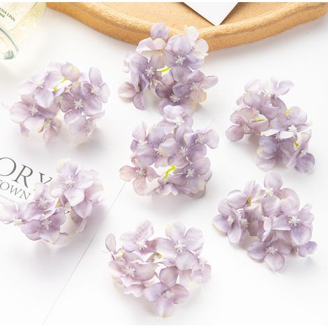 Mariage jardin décor à la maison accessoires de mariée couronne de fête hortensia en soie 20 pièces fleurs artificielles (1/5)