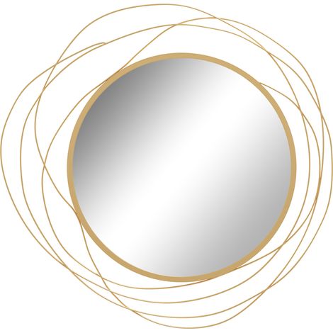 Miroir rond design ATHENA doré (1/5)
