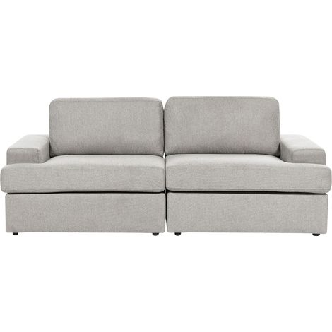 Sofa 3 Seater ALLA Fabric Light Grey (1/5)