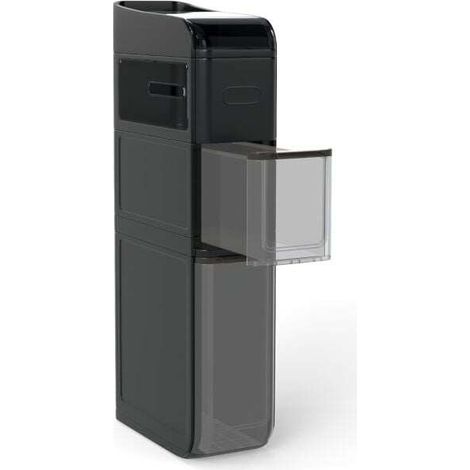 4-Tier Bathroom Storage Cabinet with 2 Drawers and Tissue Box-Black