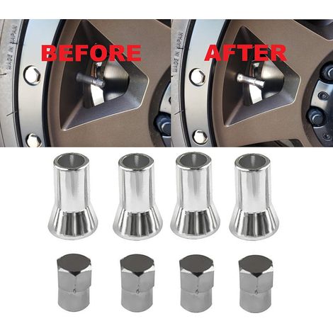 Kit universel de bouchon et de garniture de couvercle de valve chromé TPMS (1/5)