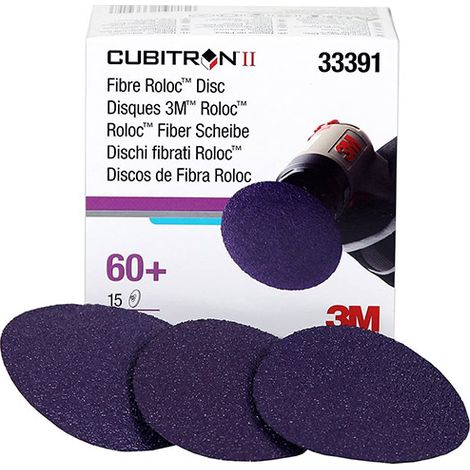 3M 33391 DISCHI ABRASIVI CUBITRON II ROLOC GRANA 60+ PEZZI 15