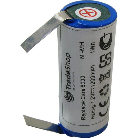Trade-Shop Premium Ni-MH Akku 1,2V / 1200mAh 4/5A Zelle mit U-Lötfahnen Industrie-Zelle Ersatz Austausch