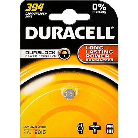 DURACELL Pile Silver Oxide, 394, 1.5V, 1 pièce en petit blister (745296)