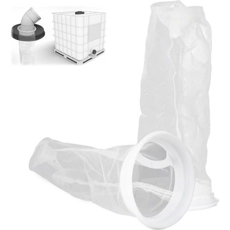 Filtre en nylon IBC, couvercle de filtre à eau de pluie, filet de filtre pour réservoir à eau, accessoires de réservoir en lavable IBC pour réservoir, filtration de récupération d'impuretés, 2 PCS (1/5)