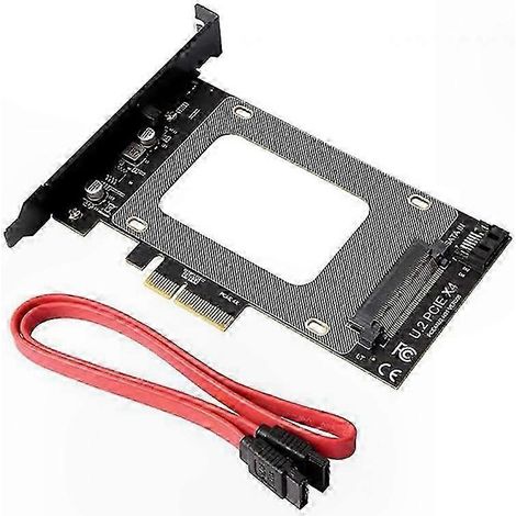 U.2 SFF-8639 Riser-Karte auf PCI-E 3.0 x4 SATA SSD, Hochleistungs-Adapter mit eigener Stromversorgung für Standard-NVMe-SSDs, Erweiterungskarte (1/4)