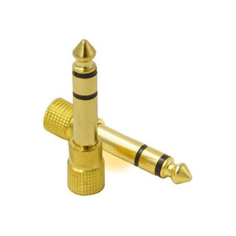 3.5mm Femelle à 6.5mm mâle Jack Audio Plug Stéréo Casque Adaptateur Convertisseur Microphone Audio Plaqué Or 3 PCS (1/4)
