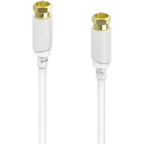 Hama antenne, SAT Câble de raccordement [1x Coaxial mâle - 1x Coaxial mâle] 3 m blanc (1/3)