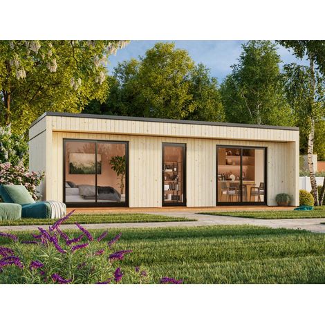 Abri de jardin en bois Johanna 22,4 m2 Naturel (1/5)