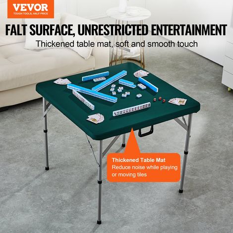 Table de Mahjong Pliable, Table de Jeu de Cartes pour 4 Joueurs, avec Plateau Vert Résistant à l'Usure, Table de Dominos Portable a… (1/5)