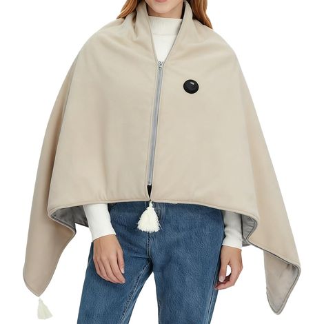 Châle Chauffant Couverture Chauffante Avec 3 Niveaux, Portable, Douce Et Sûre - Châle Enveloppant Couverture Chauffante Pour Femmes - Pour Canapé, Lit, Maison, Dortoir, Bureaux, Et