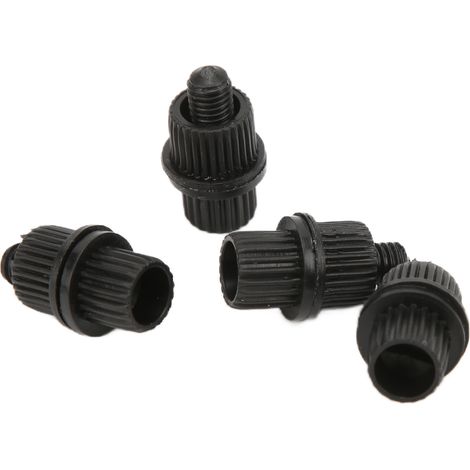Vis de plaque d'immatriculation, filetage de 6mm, en Nylon noir, antirouille, résistance à la Corrosion, pour moto et Yacht, 4 pièces (1/5)