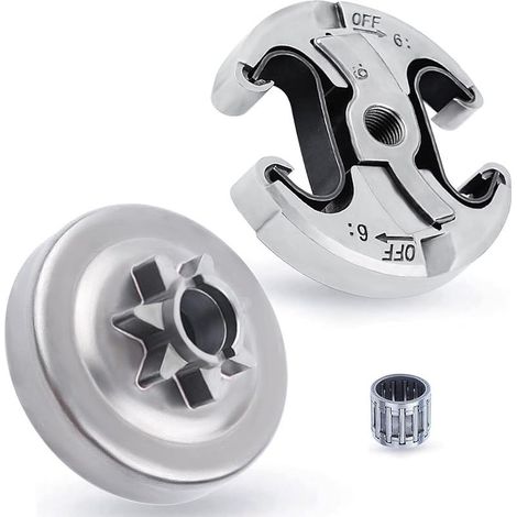 Pignon et Embrayage pour Husqvarna 455 460 Rancher, 7-Dents 3/8 Pignon avec Embrayage et Roulement Kit Tambour d'embrayage Pièces Tronçonneuse Accessoire (1/5)