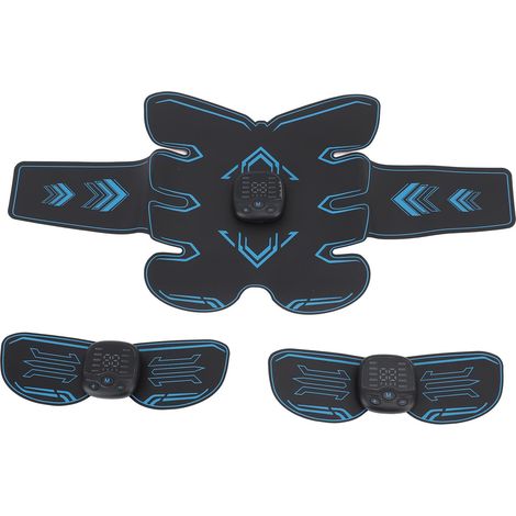 Ceinture abdominale de tonification musculaire, appareil portable pour sculpter vos abdominaux (bleu) (1/5)