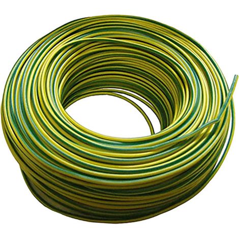 Halogenfreies Elektrokabel 10 mm² Grün/Gelb 50 m PVC-Draht H07Z1-K Elektrokabel (1/5)