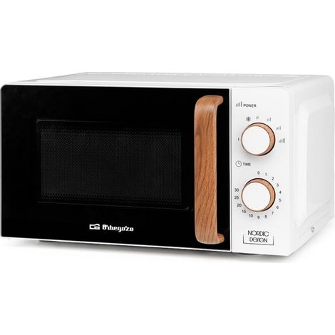 Micro-ondes d'une capacité de 20 litres, 5 niveaux, minuterie jusqu'à 30 minutes, puissance 700 W,  blanche