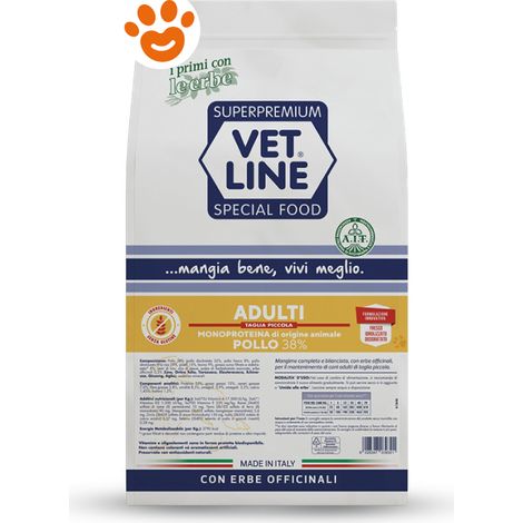 Vet Line Dog Adult Pollo Taglia Piccola - Sacco 12,5 Kg -