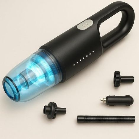 Tragbarer Staubsauger 600 Pa starke Saugkraft, HEPA Filter, Motor mit langem Kabel kein Aufladen erforderlich, speziell für die Autoreinigung ent (1/5)