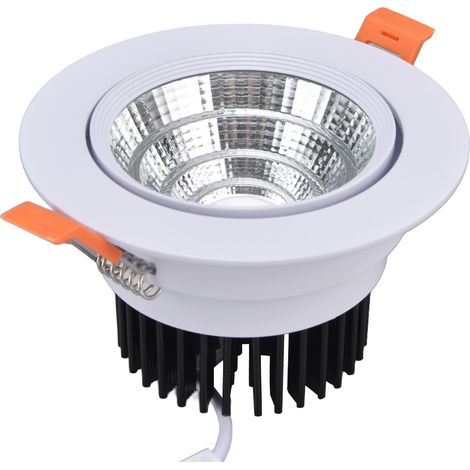 Spots encastrés à LED, lumière stable, faible bruit, résistants à la poussière, faciles à nettoyer, éclairage encastrable à LED COB pour la maison et le bureau, 100-264 V (1/5)