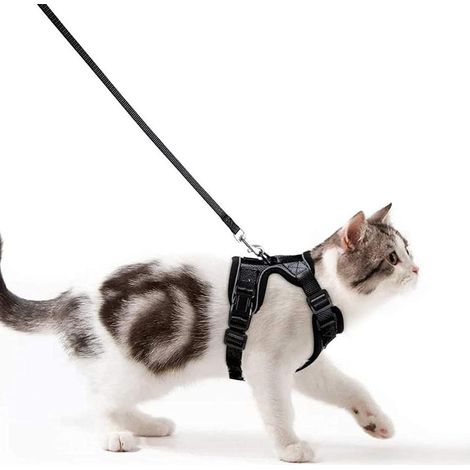 Katzengeschirr mit Leine für Spaziergänge, ausbruchsicheres, verstellbares Westengeschirr für Katzen, Heimtierbedarf (1/5)