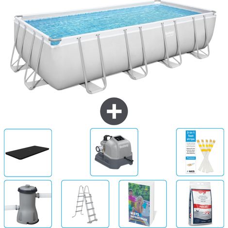 Bestway Bestway Power Steel Rectangulaire - 488x244x122 cm - 8-pièces  S649