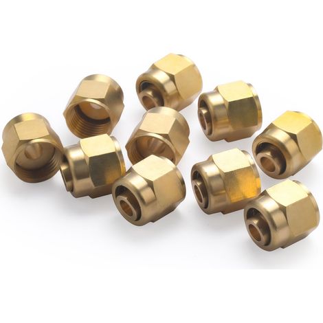 Noyon & Thiebault – Raccord femelle écrou libre à compression pour tube PER Ø16 – 1/2' (15x21) – Laiton – Démontable pour entretien facile – Lot de 10 - F15x21