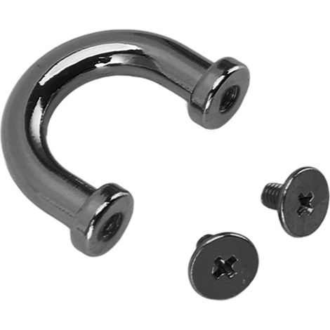 10er-Set Taschenbogen-Brücken-U-förmige Metall-D-Ring-Verbinder-Schnallen-Schnallen-Schäkel für Handtaschen, Halsketten, Schultertaschen, Grau (1/5)
