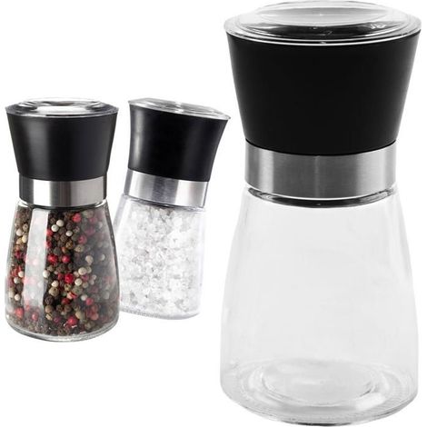 Moulin à épices - Universel - 13 cm - Verre transparent - Facile à nettoyer - Idéal pour cadeaux (1/5)
