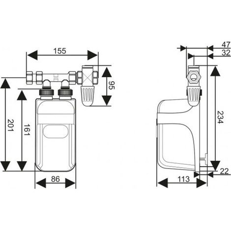 DAFI IPX4 9 KW INSTANTANÉE WATER HEATER FLEXIBLE 400 V BY DAFI O.OG.1.0.0.0.9.BB (1/3)