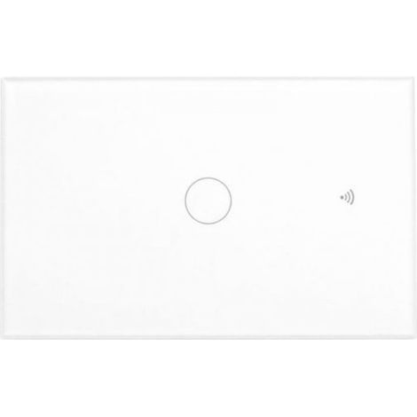 Interruttore Led Dimmer Taglio Di Fase, Pannello Touch 1 Tasto, Colore Bianco, WIFI + Bluetooth, APP TUYA Smart Life, 220V 10A, 120X72X38mm Per Scatola 503, IP20