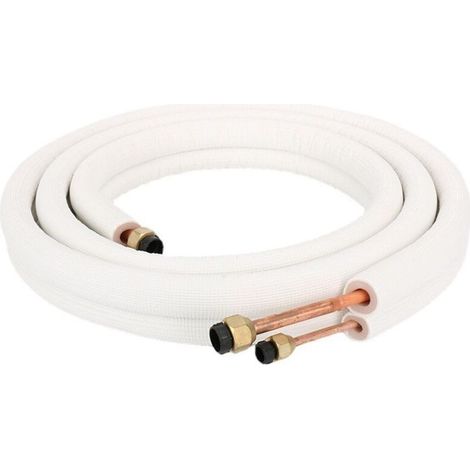 1/2 / 4M Tuyau En Cuivre Isolé 1/4 '' 3/8 '' Tuyaux De Climatiseur Raccords Paire Tube De Bobine - 4M (1/5)