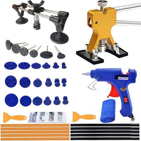Ortviai Kit de Réparation de Bosselures Automobile sans Peinture – Outil de Tirage avec Pont, Vis et Pads Adhésifs (1/5)
