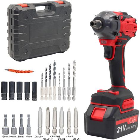 Professioneller Akku-Schlagschrauber (18 V, 220 Nm, bürstenloser Motor, Sechskant-Bitaufnahme, variable Geschwindigkeit, ohne Akku) (1/4)