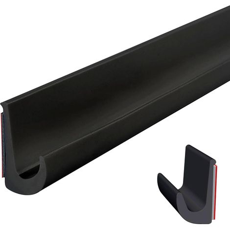 Gouttière de toit en forme de J pour véhicule récréatif - Autocollant en PVC - Pour véhicule, camion, camping-car, bateau, voiture, fourgonnette, porte (noir, 10 m) (1/5)