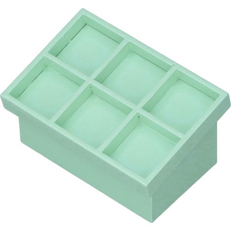 Étagère à fruits et légumes miniature en bois, verte, pour maison de poupée à l'échelle 1:12. (1/5)