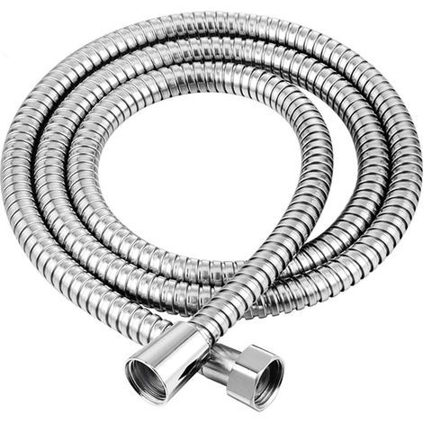 Flexible de douche, flexibles de douche longs, chromés, en acier inoxydable, flexible de douche de rechange, 1,5 m (1/5)