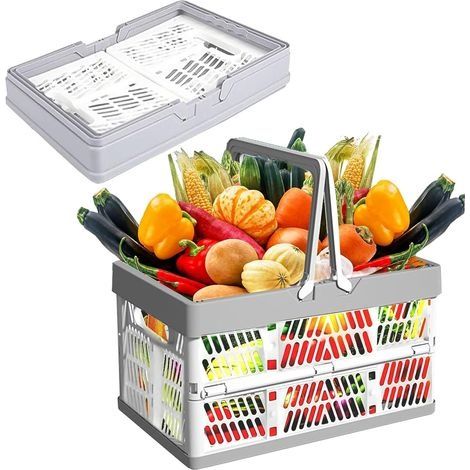 Home Essential Panier en plastique de petite taille, boîte de rangement pour étagère de cuisine, boîte de rangement sans couvercle, organisateur d'armoire de cuisine, panier multi-usag (1/4)
